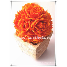Nouvelle boule de fleur de rose de mariage artificielle de fabrication artisanale PE fabriquée en chine